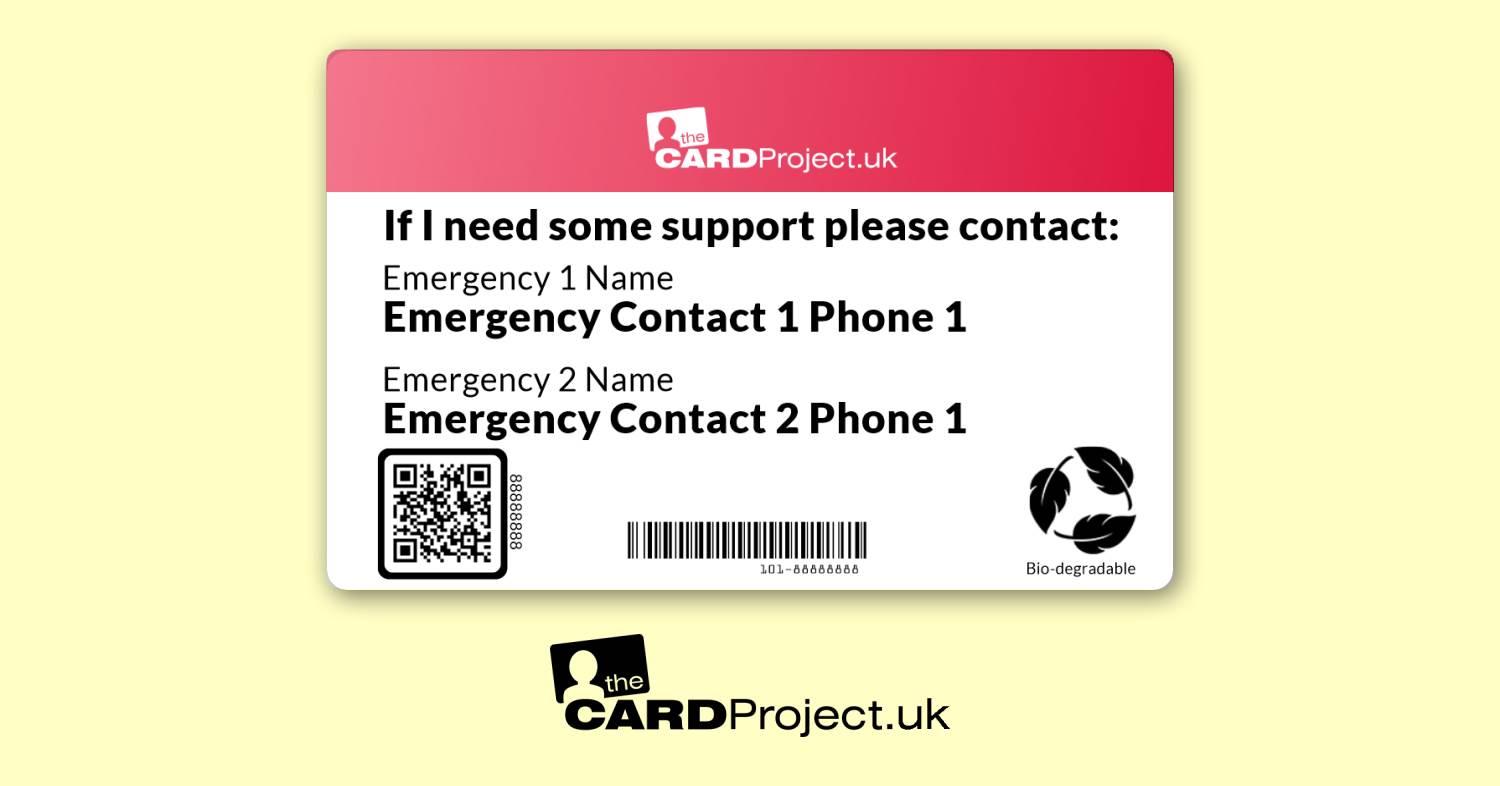 Low Blood Pressure Card  (REAR)